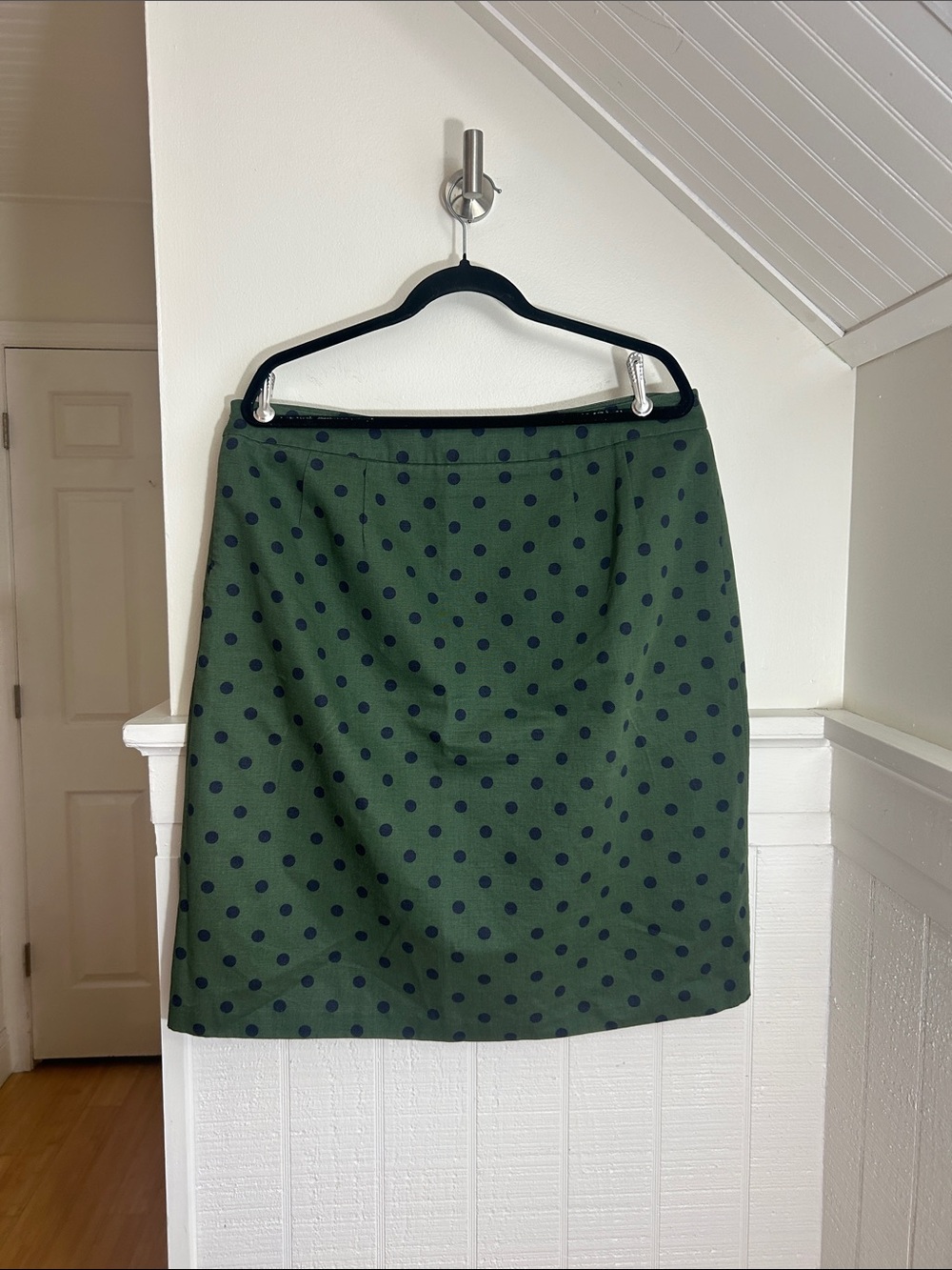 Boden Green & Navy Polka Dot Skirt 14L (14 LONG) - Picture 3 of 7